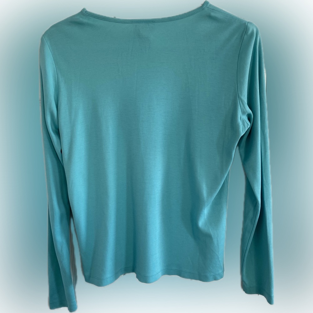 L.L. Bean Supima Cotton Long Sleeve Crew Neck Tee - Size Medium XS Regular - Picture 2 of 4